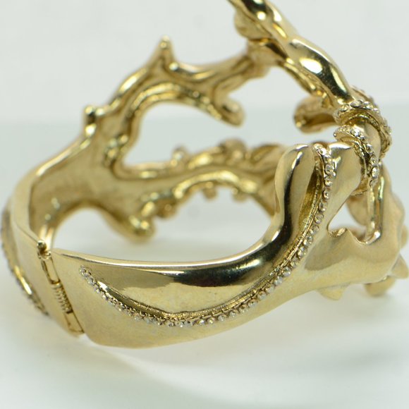 Oscar de la Renta Goldtone Coral Branch Bracelet - Picture 4 of 11